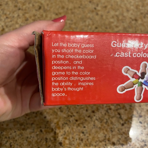 WOODEN COLOR MEMORY Chess MATCH PUZZLE BOARD TOY - Picture 14 of 16